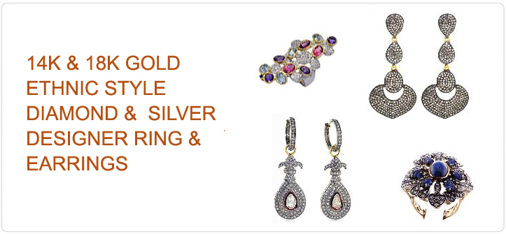 Gold pave diamond jewelry